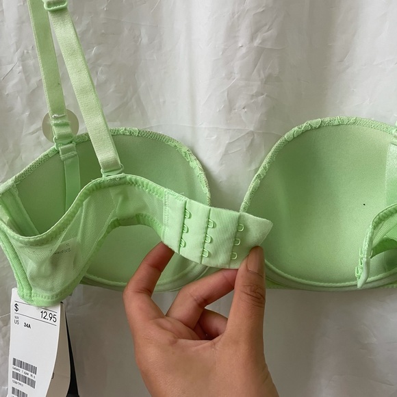 34A Neon Green Lace Bra - Picture 4 of 7